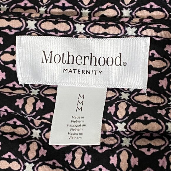 Motherhood Maternity Faux Wrap Dress M Geometric Print Career Office Church - Picture 4 of 6